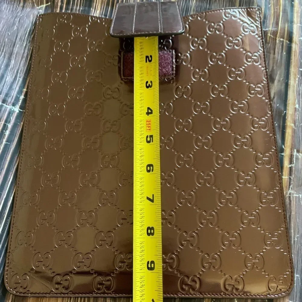GUCCI 256575-0416 GG GUCCISSIMA LEATHER CARRIER SLEEVE/CASE for iPad etc.